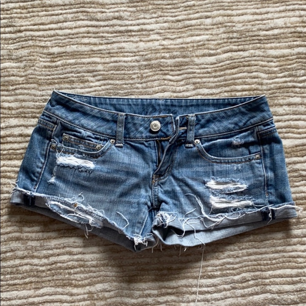 aerie size 0 jeans shorts
